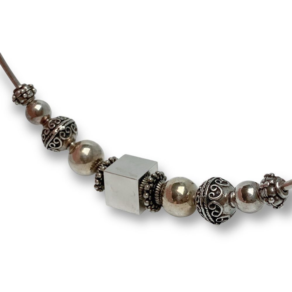 Mexican 925 Solid Sterling Silver Collar Like Cho… - image 4